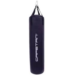 Boxzsák Capetan tömött fekete PVC 180x35cm zsák textil heveder fülekkel