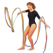 Ritmikus gimnasztika szalag szívárvány 5m, tartó pálcával Ritmikus gimnasztika szalag szívárvány 5m, tartó pálcával