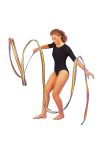 RG ritmikus gimnasztika szalag bottal szívárvány színű 4m