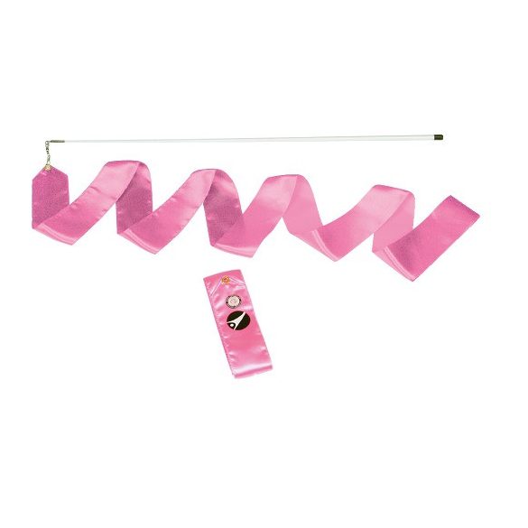 Ritmikus gimnasztika szalag pálcával 4m - rózsaszín