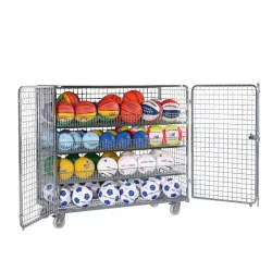   Polcos szekrény gördíthető, galvanizált, zárható 80x120x182 cm