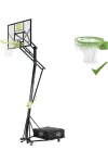 Streetball állvány Ex, mobil , gördíthető 77x116cm plexi palánkkal, slamdunk