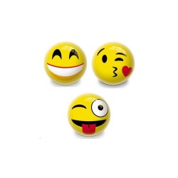 Élénk sárga színű Emo érzelmes arcok labdák, 12 db 23
