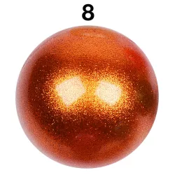   Gimnasztikai verseny labda csillámos korall-lazac színű FIG 19cm 400gr.