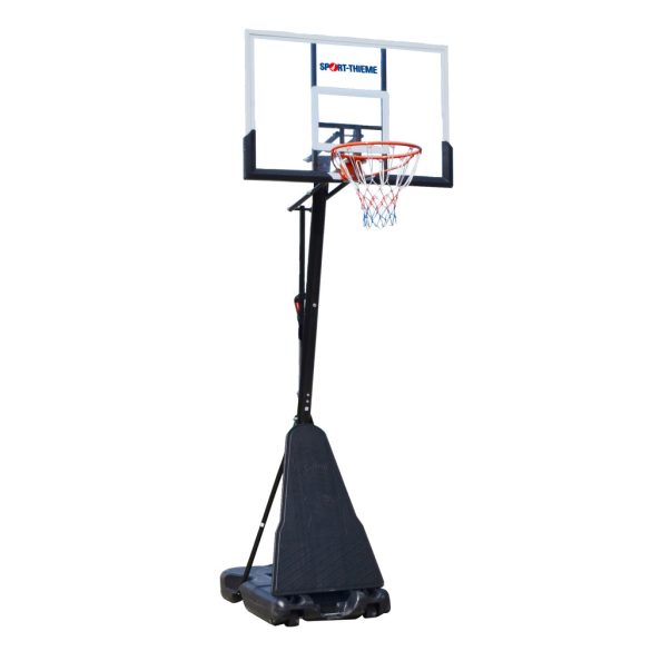 Streetball állvány ST mobil, gördíthető. Plexi 130x80cm palánkkal, 5 fokozatban