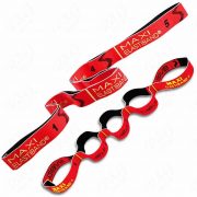 Elastiband® fitnesz erősítő gumipánt Maxi hosszú, piros színű, 10 kg