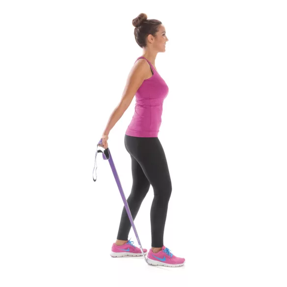 Elastiband multi fitnesz szalag gumírozott , 15 kg ellenállás, lila