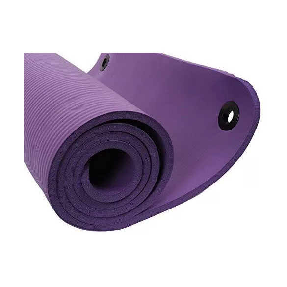 Fitness szőnyeg 180x60x1cm felfügesztő fém szemekkel, lila