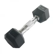 Sveltus Hex egykezes edzőtermi gumírozott kézi súlyzó 6kg gumirozott fejvéggel Sveltus Hex egykezes edzőtermi gumírozott kézi súlyzó 6kg gumirozott fejvéggel
