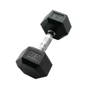Sveltus hex egykezes edzőtermi 1 db gumírozott kézisúlyzó 8 kg, Sveltus hex egykezes edzőtermi 1 db gumírozott kézisúlyzó 8 kg,