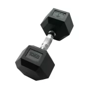 Sveltus hex egykezes gumírozott kézisúlyzó 10kg 1 db, gumírozott fejvéggel Sveltus hex egykezes gumírozott kézisúlyzó 10kg 1 db, gumírozott fejvéggel