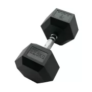 Sveltus Hex egykezes gumírozott kézisúlyzó 22,5kg 1 db, gumírozott fejvéggel Sveltus Hex egykezes gumírozott kézisúlyzó 22,5kg 1 db, gumírozott fejvéggel