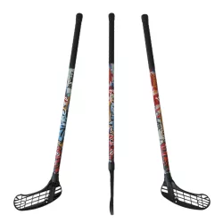   Floorball ütő grippes Acito STR 80/91 piros, jobbra ívelő fejjel