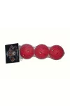 Floorball labda piros 3 db-os csomag