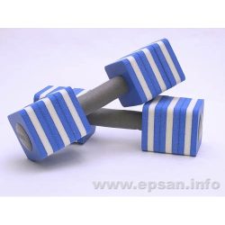   Aquafitenss súlyzó pár kocka formájú 8x8x9 cm átmérőjű fejjel