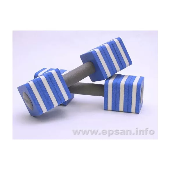 Aquafitenss súlyzó pár kocka formájú 8x8x9 cm átmérőjű fejjel
