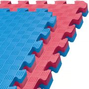 Capetan® 100x100x2cm puzzle tatami szőnyeg kék/piros színben - tatami tornaszőnyeg