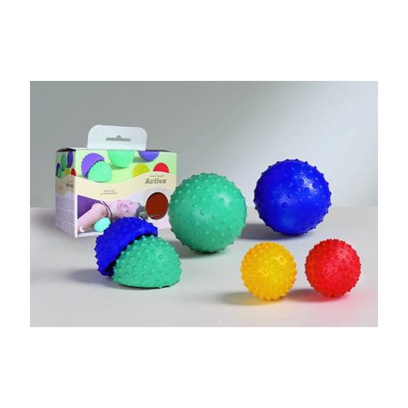 Activa Ball masszázslabda, erős masszázs, 1db piros/1db sárga szett, 9-12