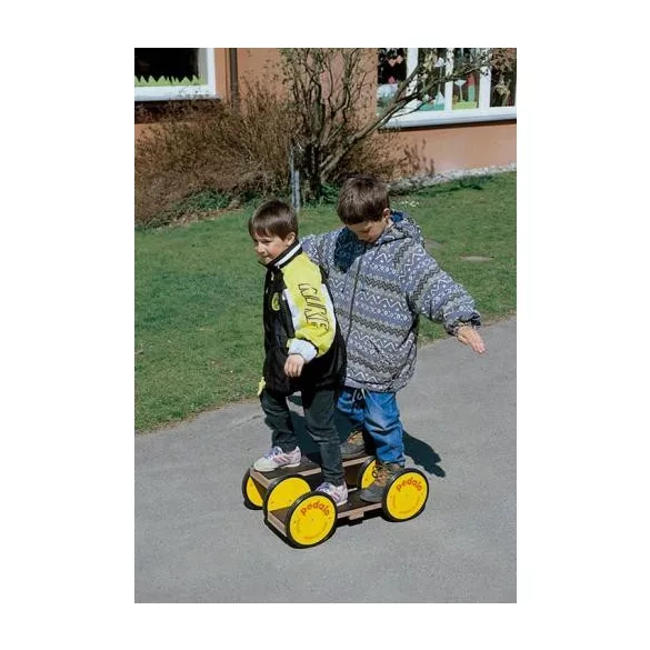 Kombi Pedalo, kétszemélyes Pedalo, fa gördülő roller
