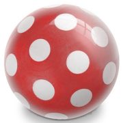 Színes pettyes műanyag labda 150 mm átmérővel , szelepesen fújható