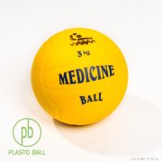   Medicin 3 kg, 18cm, sárga szín, sportmintás sárga falú medicinlabda