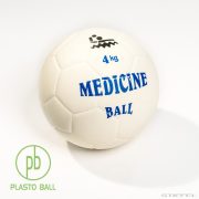 Medicin 4 kg, 19,5cm, fehér sportmintás falú medicinlabda