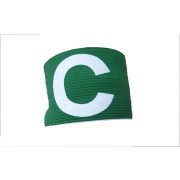 Csapatkapitányi karszalag C fehér felirattal, zöld szín