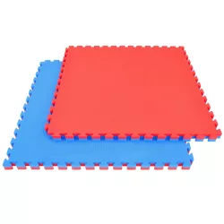 Capetan® Floor Line 100x100x2cm Piros / Kék Puzzle Tatami Szőnyeg
