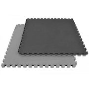 Capetan® Floor Line 100x100x2,5cm tatami sportpadló szürke/fekete, 90kg/m3 sűrűségű, védőszegéllye