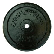   Capetan® 15kg acél súlytárcsa kalapácslakk felülettel 31mm lukátmérővel, méret 33x3,5cm