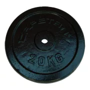   Capetan® 20kg acél súlytárcsa kalapácslakk felülettel 31mm lukátmérővel, tárcsaméret: 38,5x4cm