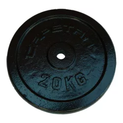   Capetan® 20kg acél súlytárcsa kalapácslakk felülettel 31mm lukátmérővel, tárcsaméret: 38,5x4cm