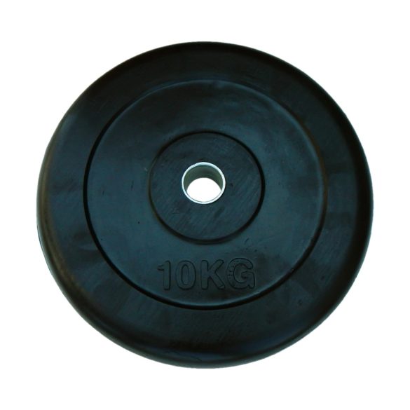 Capetan® Gumírozott 31mm átm, 10Kg Standard súlytárcsa acél gyűrűvel a