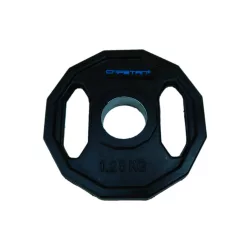 Capetan® Olympiai 1,25Kg gumival bevont tárcsasúly két fogantyúval, szögletes gurulásgátló