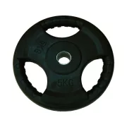 Capetan® Tri Grip gumírozott ergonómikus 5Kg tárcsasúly 31mm lukátmérővel, tárcsaméret: Capetan® Tri Grip gumírozott ergonómikus 5Kg tárcsasúly 31mm lukátmérővel, tárcsaméret: