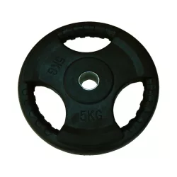 Capetan® Tri Grip gumírozott ergonómikus 5Kg tárcsasúly 31mm lukátmérővel, tárcsaméret: