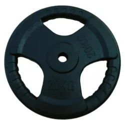Capetan® Tri Grip gumírozott ergonómikus 20Kg tárcsasúly 31mm lukátmérővel, méret:
