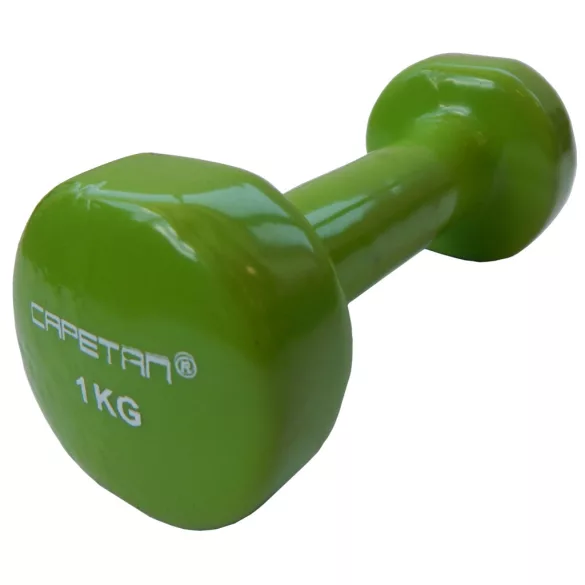 Capetan® 2x1kg Puha vinyl bevonatos egykezes súlyzópár (2db)