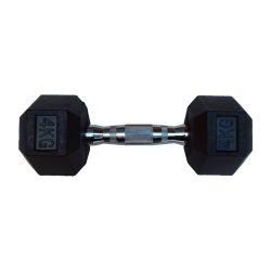 Capetan® Professional Line 4Kg Hex Egykezes edzőtermi gumírozott kézi súlyzó