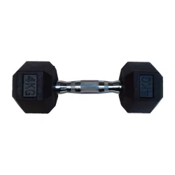 Capetan® Professional Line 4Kg Hex Egykezes edzőtermi gumírozott kézi súlyzó