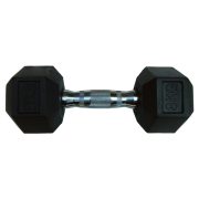 Capetan® Professional Line 8Kg Hex Egykezes edzőtermi gumírozott kézi súlyzó