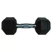 Capetan® Professional Line 8Kg Hex Egykezes edzőtermi gumírozott kézi súlyzó