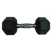 Capetan® Professional Line 9Kg Hex Egykezes edzőtermi gumírozott kézi súlyzó