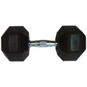 Capetan® Professional Line 20Kg Hex Egykezes edzőtermi gumírozott kézi súlyzó