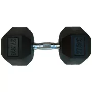 Capetan® Professional Line 27,5Kg Hex Egykezes edzőtermi gumírozott kézi súlyzó Capetan® Professional Line 27,5Kg Hex Egykezes edzőtermi gumírozott kézi súlyzó