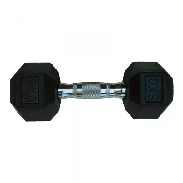 Capetan® Egykezes súlyzó 32,5Kg Professional Line Hexagonális gumírozott fejvégekkel