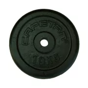 Capetan® 10Kg 31mm átm, Acél súlytárcsa fekete selyemfényű festék bevonattal,