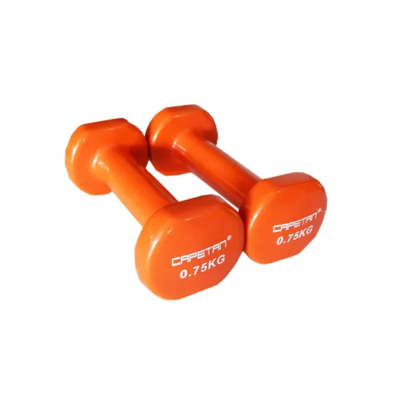 Capetan® 2x0,75kg Puha Vinyl bevonatos acél egykezes súlyzópár (2db)
