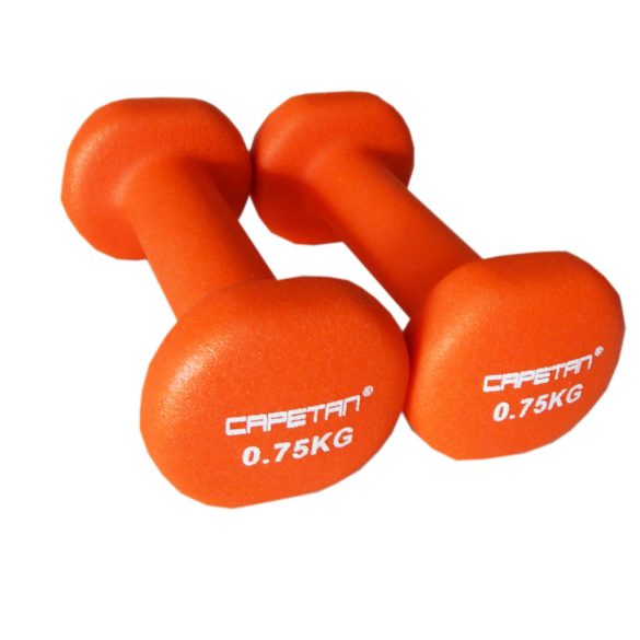 Capetan® Neoprene bevonatú 2x0,75Kg egykezes kézisúlyzó pár - neoprén bevonatú