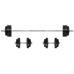 Capetan® Súlyzókészlet 53Kg - 167cm fekvenyomó rúd és 2db kézi